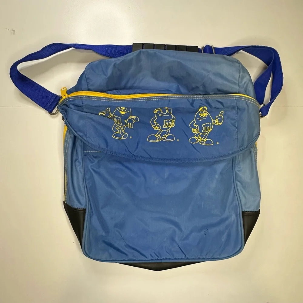Planet Mars M&M Candy Messenger Tote Bag Blue & Yellow‎ Shoulder Bag Promotional